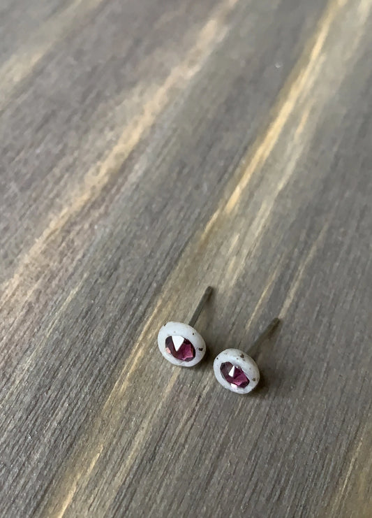 Crystal Studs | Amethyst