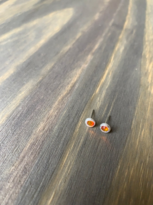 Crystal Studs | Fire Orange