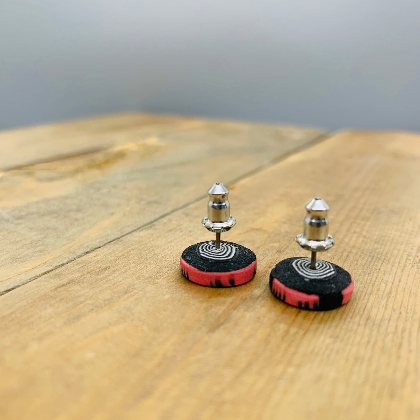 Pink Buffalo Plaid Post Earrings