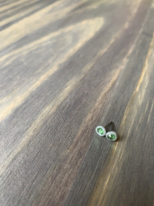 Crystal Studs | Peridot